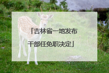 吉林省一地发布干部任免职决定