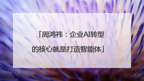 周鸿祎：企业AI转型的核心就是打造智能体