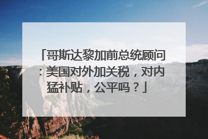 哥斯达黎加前总统顾问：美国对外加关税，对内猛补贴，公平吗？