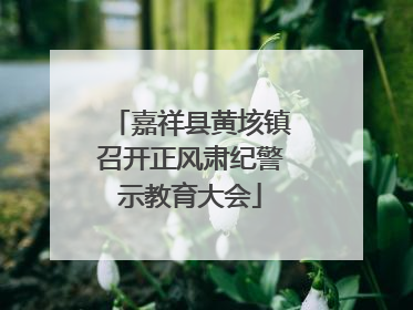 嘉祥县黄垓镇召开正风肃纪警示教育大会