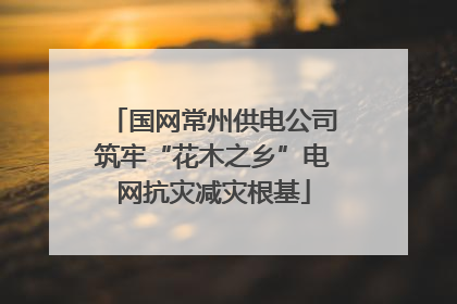 国网常州供电公司筑牢“花木之乡”电网抗灾减灾根基