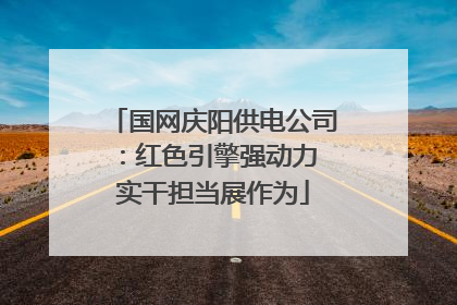国网庆阳供电公司：红色引擎强动力 实干担当展作为