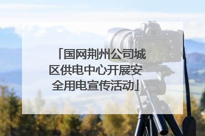 国网荆州公司城区供电中心开展安全用电宣传活动
