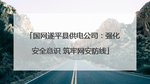 国网遂平县供电公司：强化安全意识 筑牢网安防线