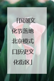 国潮文化节落地北京模式口历史文化街区