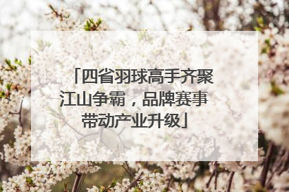 四省羽球高手齐聚江山争霸，品牌赛事带动产业升级