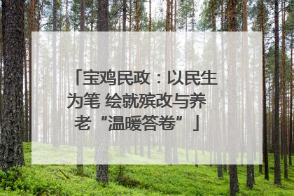 宝鸡民政：以民生为笔 绘就殡改与养老“温暖答卷”