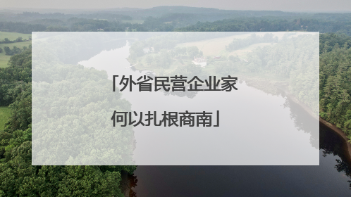 外省民营企业家何以扎根商南