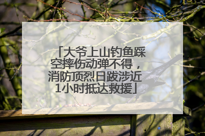 大爷上山钓鱼踩空摔伤动弹不得，消防顶烈日跋涉近1小时抵达救援