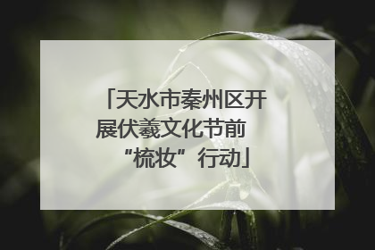天水市秦州区开展伏羲文化节前 “梳妆”行动