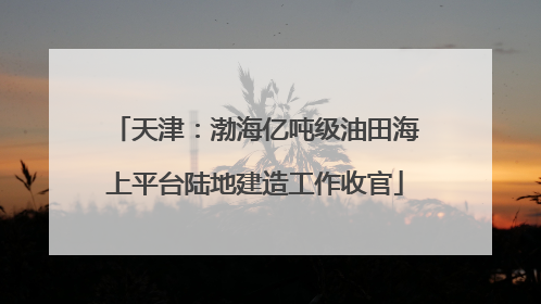 天津：渤海亿吨级油田海上平台陆地建造工作收官