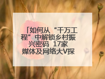 如何从“千万工程”中解锁乡村振兴密码  17家媒体及网络大V探访蓝田