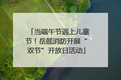 当端午节遇上儿童节！岳麓消防开展“双节”开放日活动