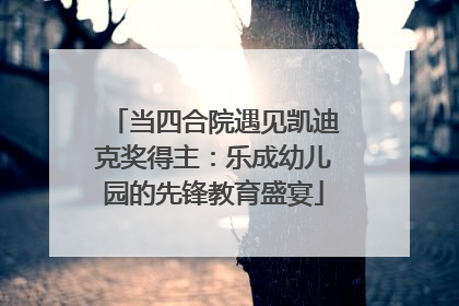 当四合院遇见凯迪克奖得主：乐成幼儿园的先锋教育盛宴