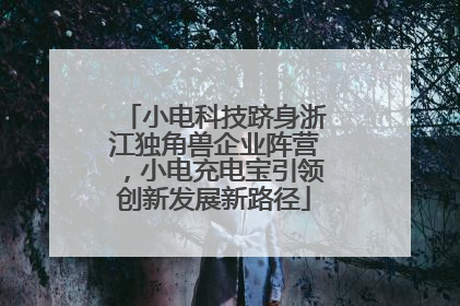 小电科技跻身浙江独角兽企业阵营，小电充电宝引领创新发展新路径
