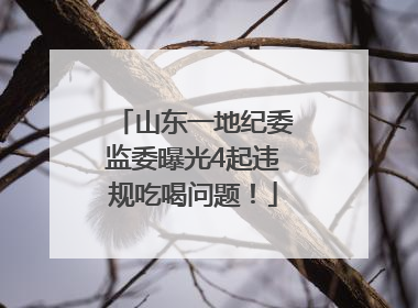山东一地纪委监委曝光4起违规吃喝问题！