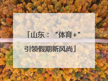 山东：“体育+”引领假期新风尚