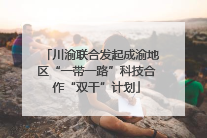 川渝联合发起成渝地区“一带一路”科技合作“双千”计划