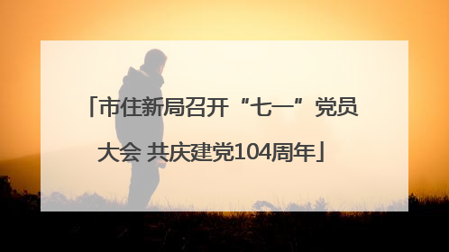 市住新局召开“七一”党员大会 共庆建党104周年