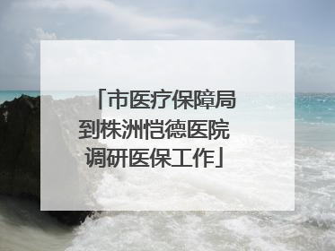 市医疗保障局到株洲恺德医院调研医保工作