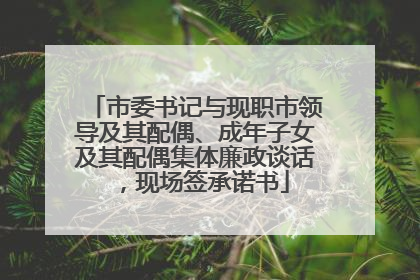 市委书记与现职市领导及其配偶、成年子女及其配偶集体廉政谈话，现场签承诺书