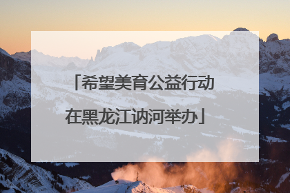 希望美育公益行动在黑龙江讷河举办