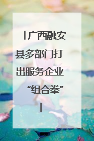 广西融安县多部门打出服务企业“组合拳”