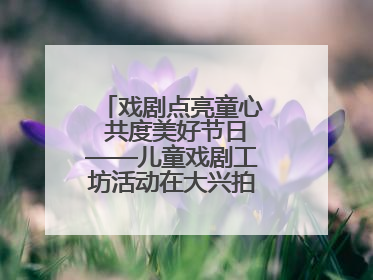 戏剧点亮童心 共度美好节日——儿童戏剧工坊活动在大兴拍拍熊乐园举办