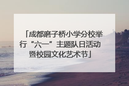 成都磨子桥小学分校举行“六一”主题队日活动暨校园文化艺术节