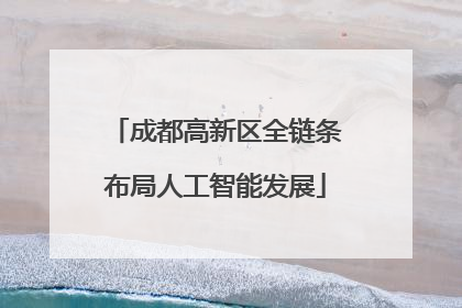 成都高新区全链条布局人工智能发展