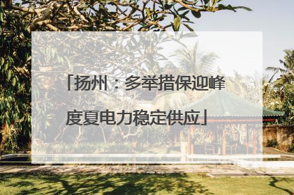 扬州：多举措保迎峰度夏电力稳定供应