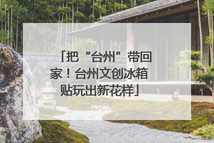 把“台州”带回家！台州文创冰箱贴玩出新花样