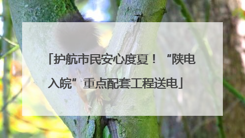 护航市民安心度夏！“陕电入皖”重点配套工程送电
