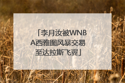 李月汝被WNBA西雅图风暴交易至达拉斯飞翼