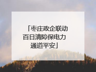枣庄政企联动百日清障保电力通道平安