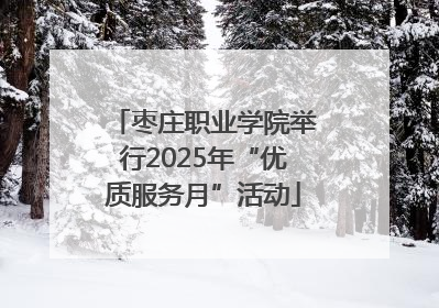 枣庄职业学院举行2025年“优质服务月”活动