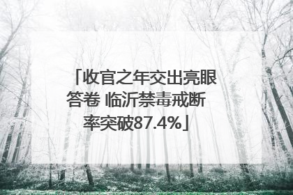 收官之年交出亮眼答卷 临沂禁毒戒断率突破87.4%