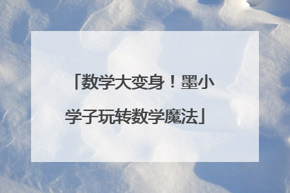 数学大变身！墨小学子玩转数学魔法