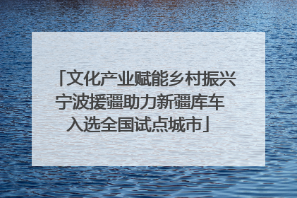 文化产业赋能乡村振兴 宁波援疆助力新疆库车入选全国试点城市