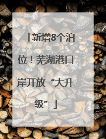 新增8个泊位！芜湖港口岸开放“大升级”