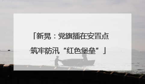 新晃：党旗插在安置点 筑牢防汛“红色堡垒”