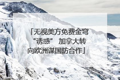 无视美方免费金穹“诱惑” 加拿大转向欧洲谋国防合作