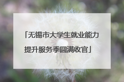 无锡市大学生就业能力提升服务季圆满收官