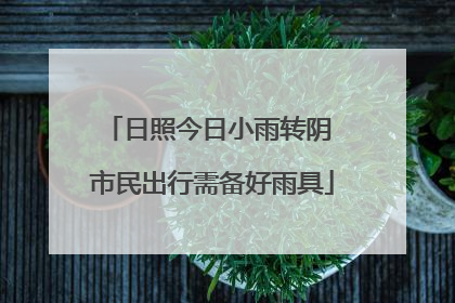 日照今日小雨转阴 市民出行需备好雨具