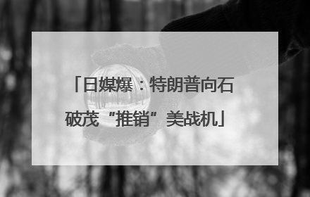 日媒爆：特朗普向石破茂“推销”美战机