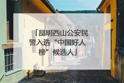 昆明西山公安民警入选“中国好人榜”候选人
