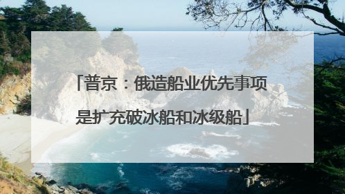 普京：俄造船业优先事项是扩充破冰船和冰级船