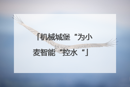 机械城堡“为小麦智能“控水“