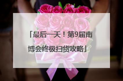 最后一天！第9届南博会终极扫货攻略