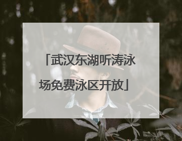 武汉东湖听涛泳场免费泳区开放